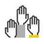 icono de manos levantadas icono de manos levantadas