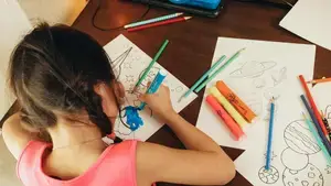pintura de niña