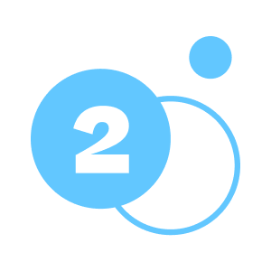 Icono azul claro con el número 2